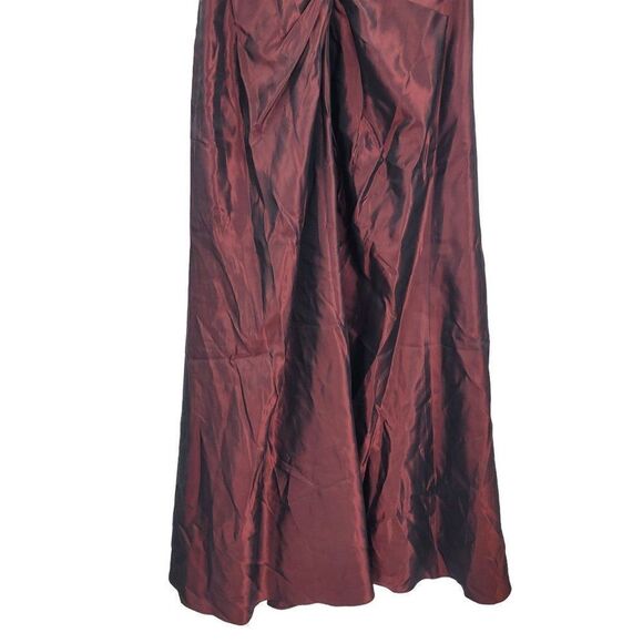 Vintage 90's Cache Gown 6 Oxblood Maroon Halter Backless Knotted Waist Aline USA - Picture 10 of 17
